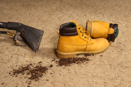 Dirty Work Boots on Carpet