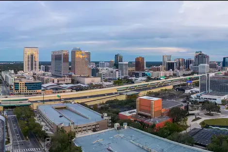 Orlando city aerial view