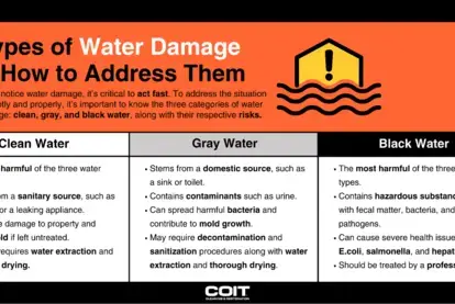 How to Mitigate different types of water damage Infographic