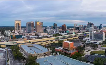 Orlando city aerial view