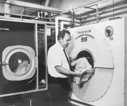 Dry Cleaning, historical washing machine