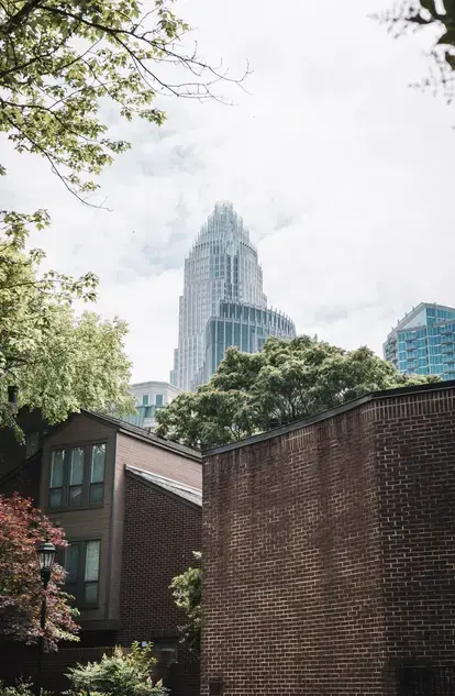 COIT Charlotte cleaning truck arriving at a house for area rug, air duct, blind, carpet, concrete, drapery, dryer vent, furniture, hvac, pet stain, upholstery, tile and grout, and stone cleaning and wood floor cleaning in Charlotte Uptown, NC.