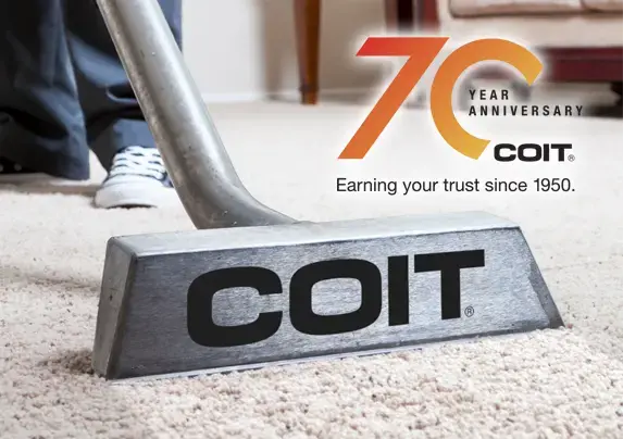 70th Year Anniversary Logo on COIT Carpet Wand