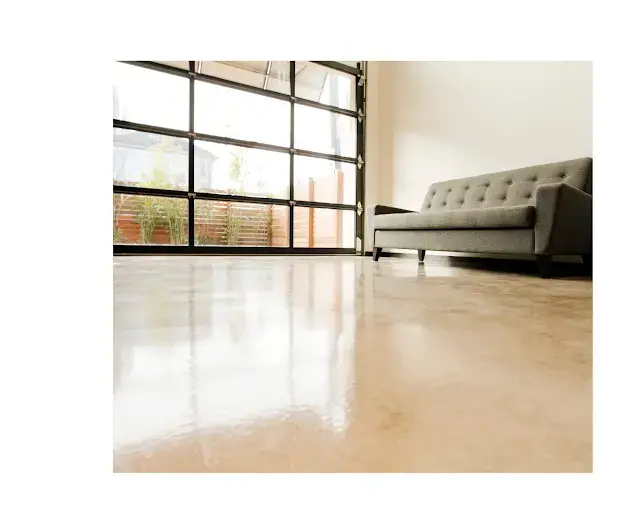 shiny concrete floor