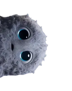 Small creature leaning out from the side of the monitor